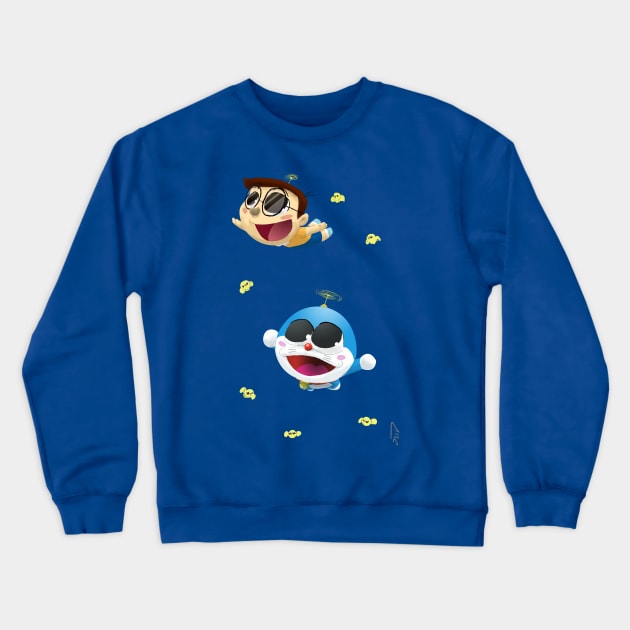 Doraemon Crewneck Sweatshirt by davidpavon